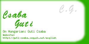 csaba guti business card